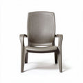 Plastic garden chair with ergonomic design and breathable backrest 45 x 50 x 85cm in gray color